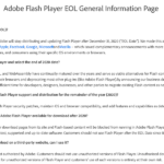 Adobe's Flash EOL Page